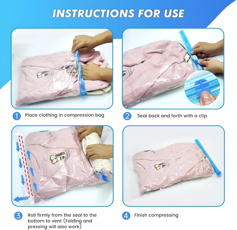 Travel Storage Bags - Vacuum Seal Bags for Clothes and Bedding, Keep Your Luggage Organized and Compact, Reusable, 60 x 40 cm (1 pcs) - Image 2