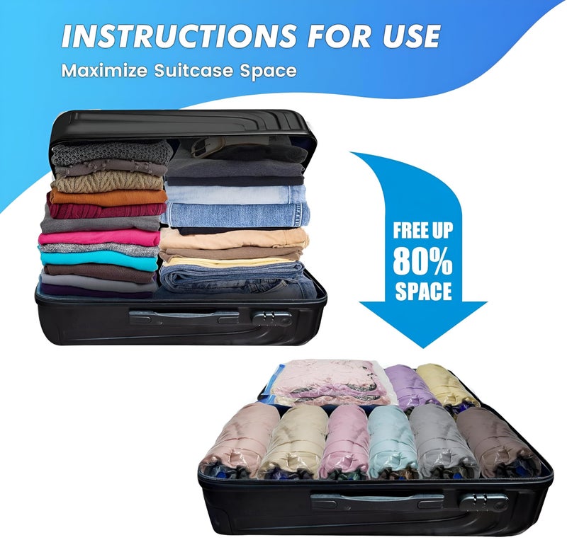 Travel Storage Bags - Vacuum Seal Bags for Clothes and Bedding, Keep Your Luggage Organized and Compact, Reusable, 60 x 40 cm (1 pcs) - Image 3