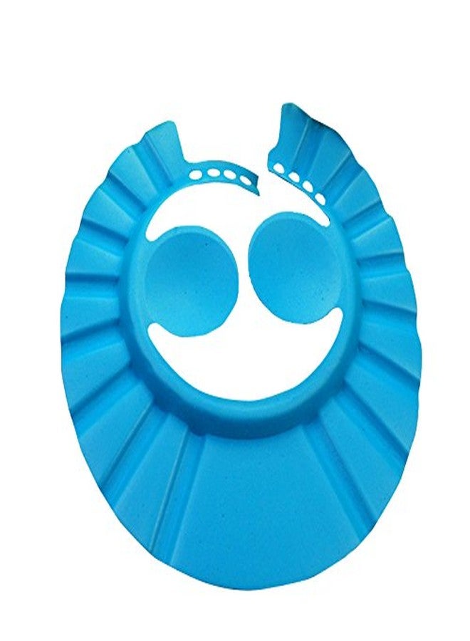 Futaba Adjustable Baby Bath Shower Cap With Ear Shield - Blue - Image 2