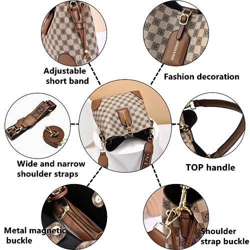 PHEVOS Women Purse and Handbags Tote Bags Fashion Ladies Satchel Shoulder Bag Top Handle Hobo Purse (coffee) - Image 5