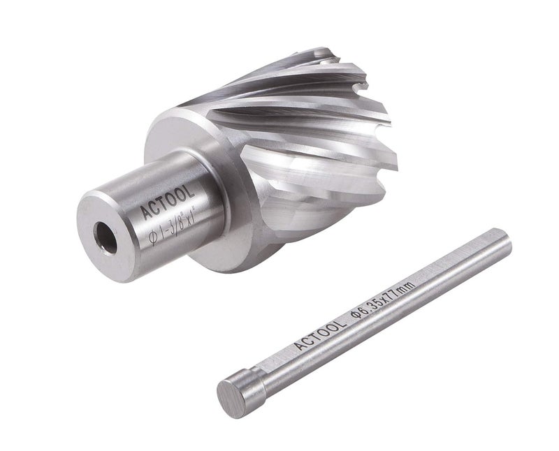 ACTOOL 1-3/8" Diameter × 1" Depth of Cut HSS ANNULAR Cutter with 3/4'' Weldon Shank - Image 3