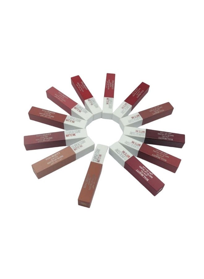 RIAL BEAUTY 12 Multicolor Lip Gloss Lipsticks  - Image 1