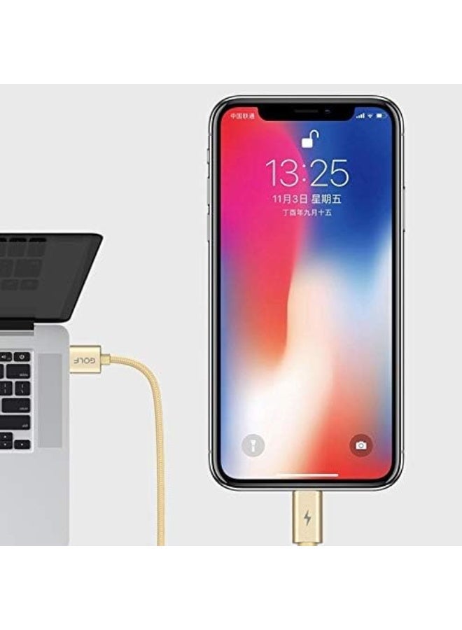 GOLF SPACE MengT GC-76M 5A Micro USB Alloy Fast Charging Cable, 1m, Gold - Image 2