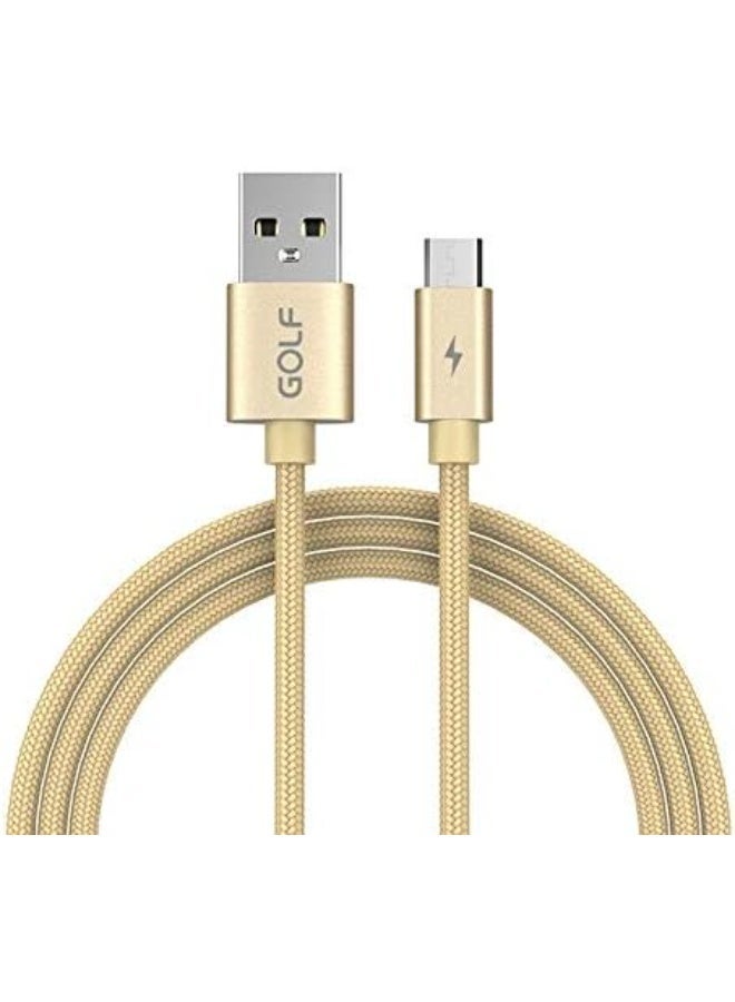 GOLF SPACE MengT GC-76M 5A Micro USB Alloy Fast Charging Cable, 1m, Gold - Image 4