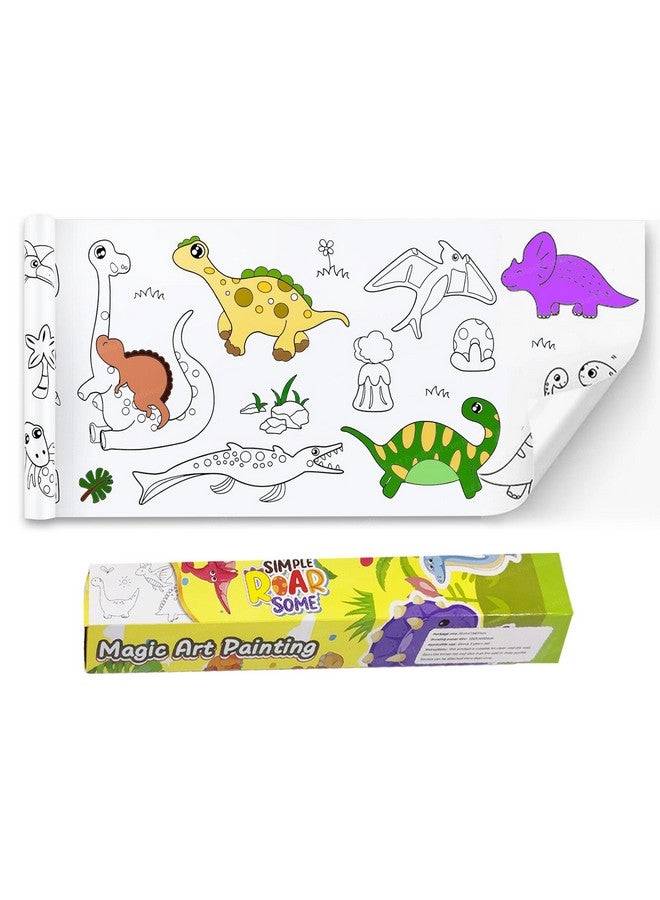 FunBlast Children's Drawing Roll, Coloring Paper Roll for Kids, 30 X 300 Cm DIY Painting Drawing Paper Roll, Sticky Kids Art Roll, Early Educational Toys for Kids (Dino-Theme) - Image 1