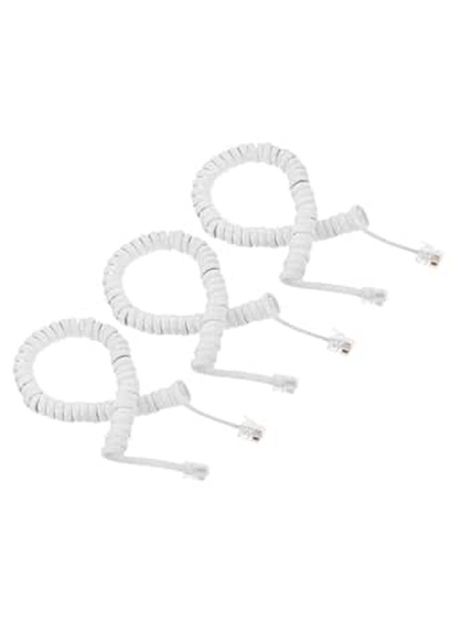 3 Pcs Coiled Stretchable Anti Tangle Phone Cord For Landline Office And Home Telephone Receiver - Image 1
