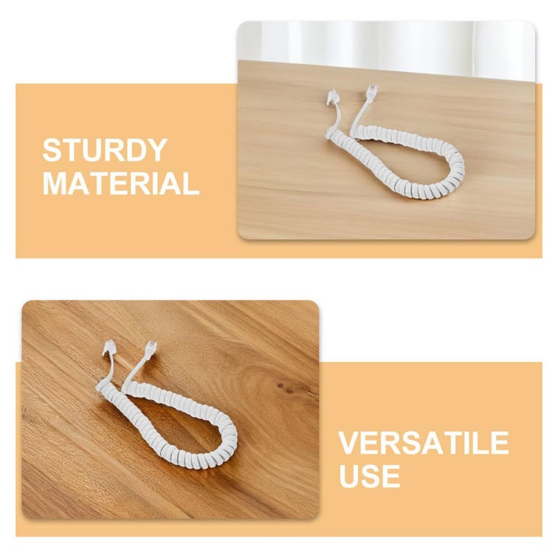 3 Pcs Coiled Stretchable Anti Tangle Phone Cord For Landline Office And Home Telephone Receiver - Image 4