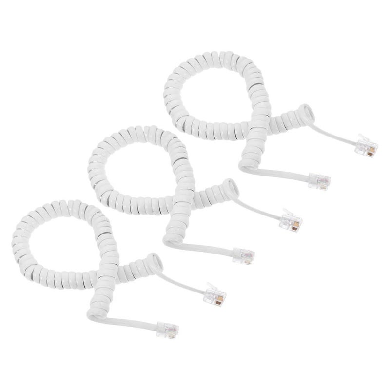 3 Pcs Coiled Stretchable Anti Tangle Phone Cord For Landline Office And Home Telephone Receiver - Image 2