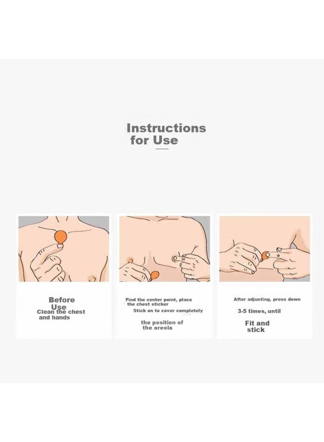 Yates Yezi Disposable Nipple Covers For Men, Swimming, Running, Marathon, Fitness, Sports, Invisible Chest Pads, Anti-chafing, 80 Pieces - Image 1