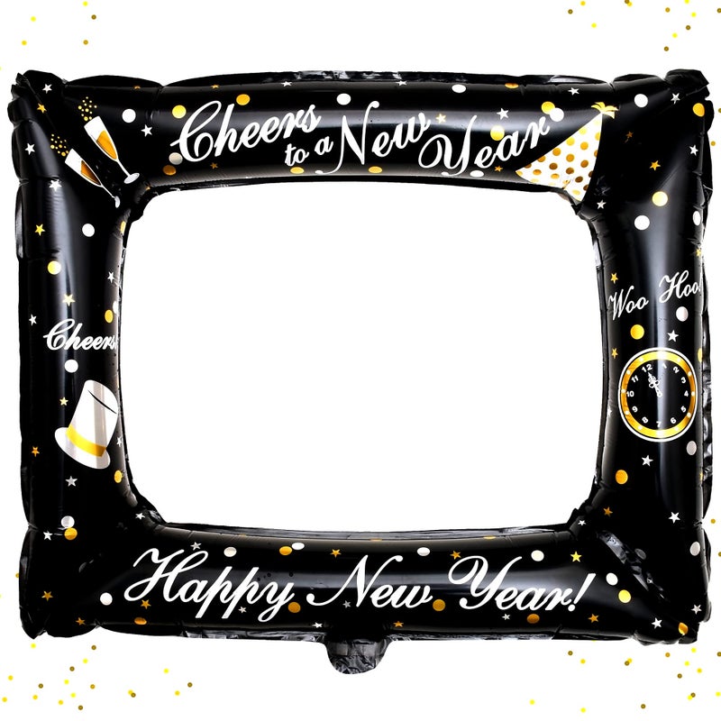 KatchOn New Year Eve Photo Booth Frame Pack of 2 Inflatable New Year Eve Photo Booth Props 2026 New Years Eve Party Supplies 2026 NYE Photo Booth Props Happy New Years Decorations 2026 - Image 2