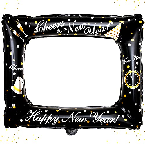 KatchOn New Year Eve Photo Booth Frame Pack of 2 Inflatable New Year Eve Photo Booth Props 2026 New Years Eve Party Supplies 2026 NYE Photo Booth Props Happy New Years Decorations 2026 - Image 1