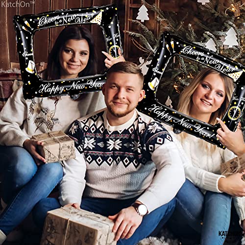 KatchOn New Year Eve Photo Booth Frame Pack of 2 Inflatable New Year Eve Photo Booth Props 2026 New Years Eve Party Supplies 2026 NYE Photo Booth Props Happy New Years Decorations 2026 - Image 3