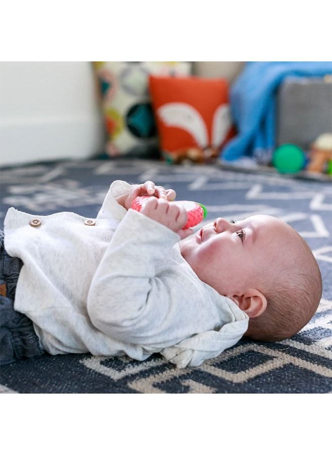 infantino - Lil' Nibbles Vibrating Teether for Baby- Apple Suitable From 0 Months and Above - Multicolour - Image 1