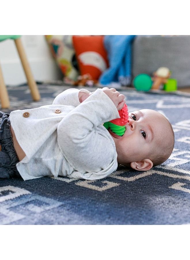 infantino - Lil' Nibbles Vibrating Teether for Baby- Apple Suitable From 0 Months and Above - Multicolour - Image 1