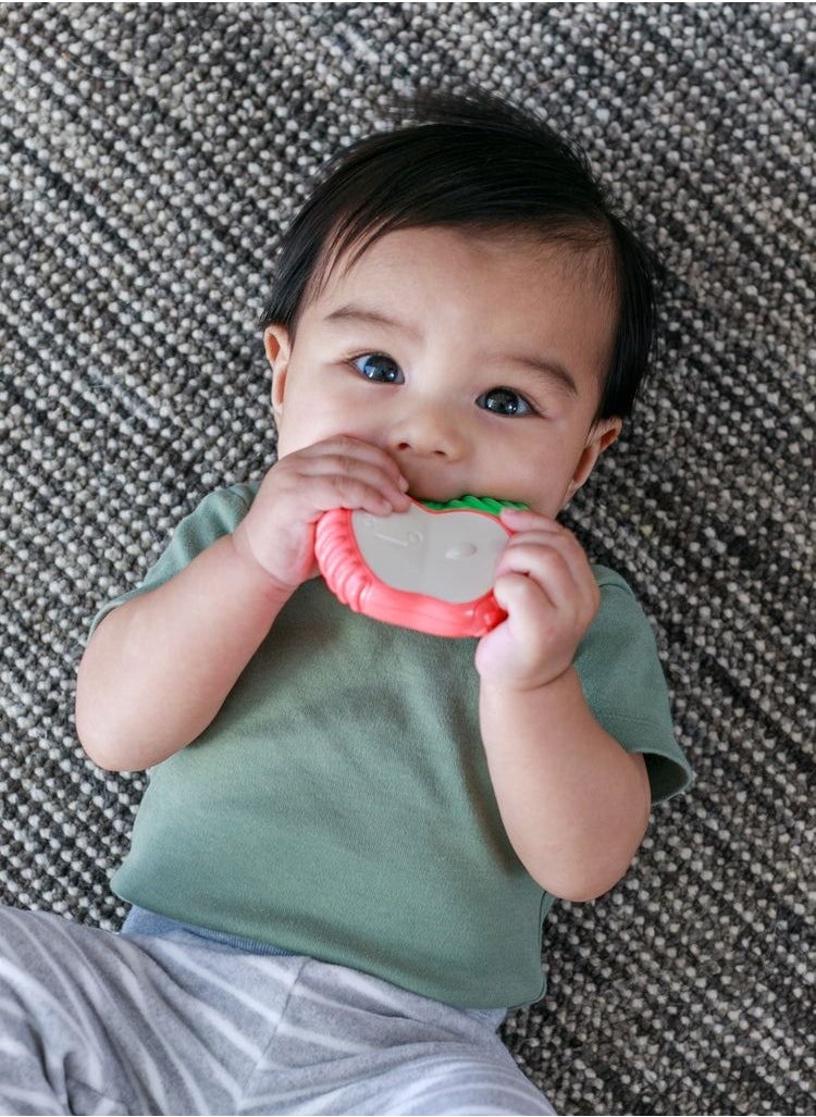 infantino - Lil' Nibbles Vibrating Teether for Baby- Apple Suitable From 0 Months and Above - Multicolour - Image 1