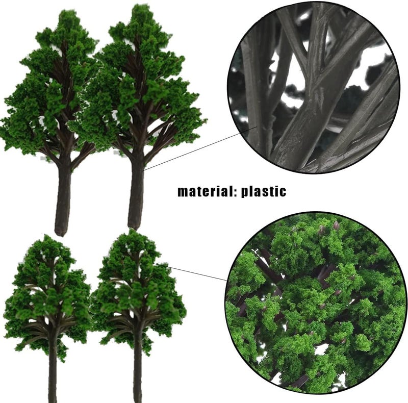 Khazna Model Trees 15 PCS, Model Trees Miniature Landscape, Diorama Model Tree, Miniature Landscape Trees for DIY Train Railways Scenery Landscape (4.5-8 CM) - Image 4