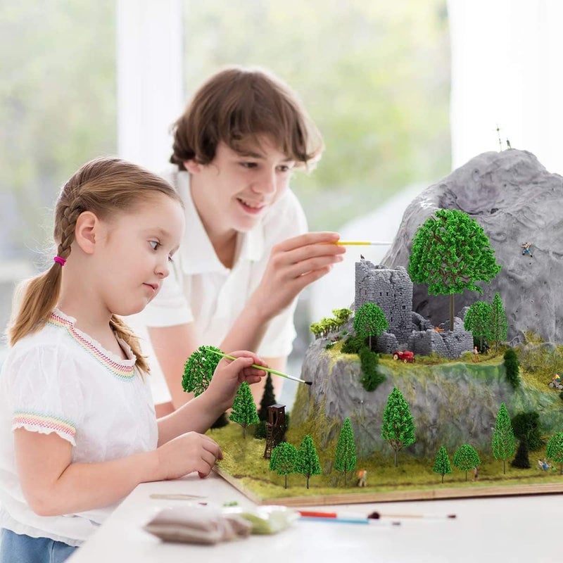 Khazna Model Trees 15 PCS, Model Trees Miniature Landscape, Diorama Model Tree, Miniature Landscape Trees for DIY Train Railways Scenery Landscape (4.5-8 CM) - Image 2