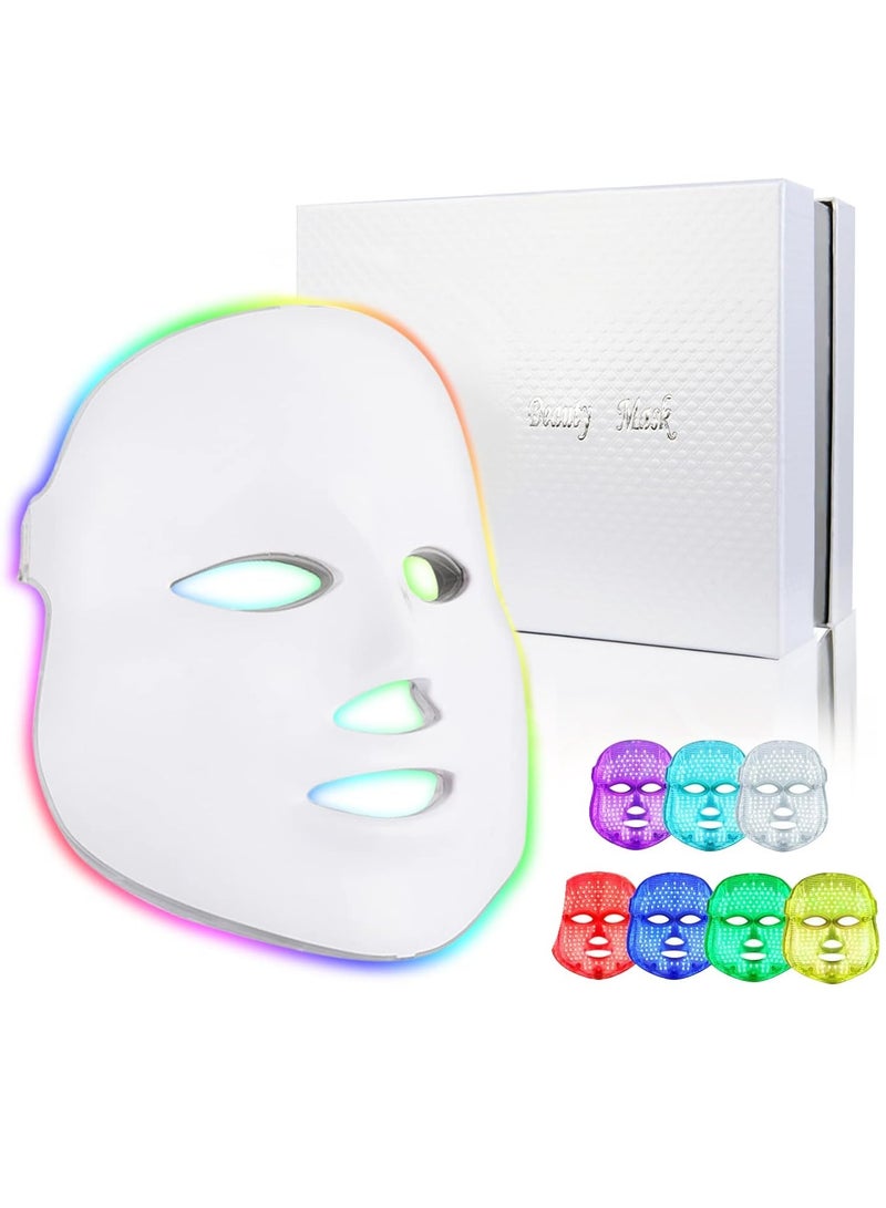 general 7-1 Colors LED Facial Skin Care Mask, Blue Red Light Therapy Mask for Face, Led Face Mask Light Therapy At Home - Image 1