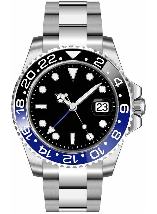 Fanmis GMT Master Sapphire Glass Blue and Black Ceramic Bezel Men's Automatic Watch - Image 1