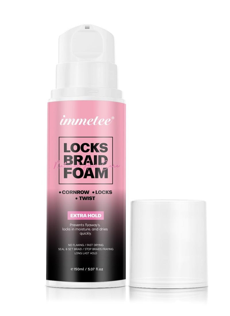 Immetee immetee Braid Foam with Extra Hold, High Shine and Moisture for Twists, Locks. 150ml  - Image 1