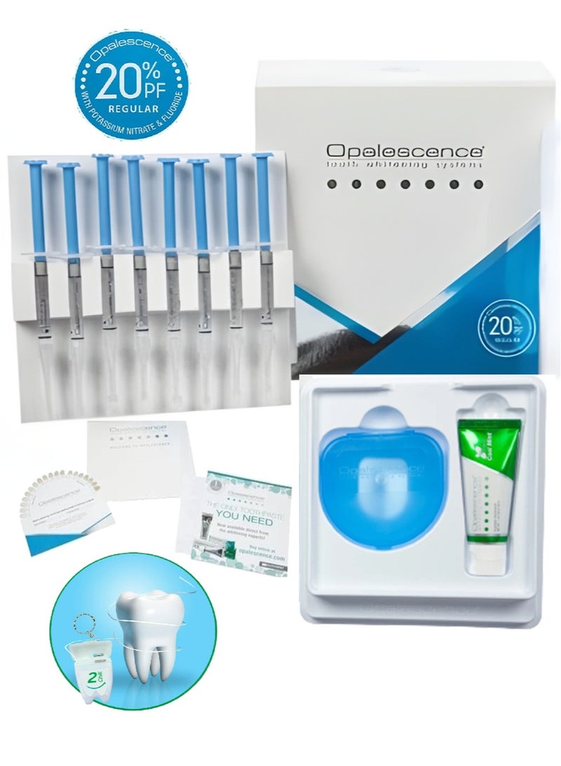أوبال سنس جل تبييض الأسنان الأصلي ذات قوة تبيض إحترافية  تركيز 20٪ بنكهة النعناع - 8 أنابيب أزرق - Image 1