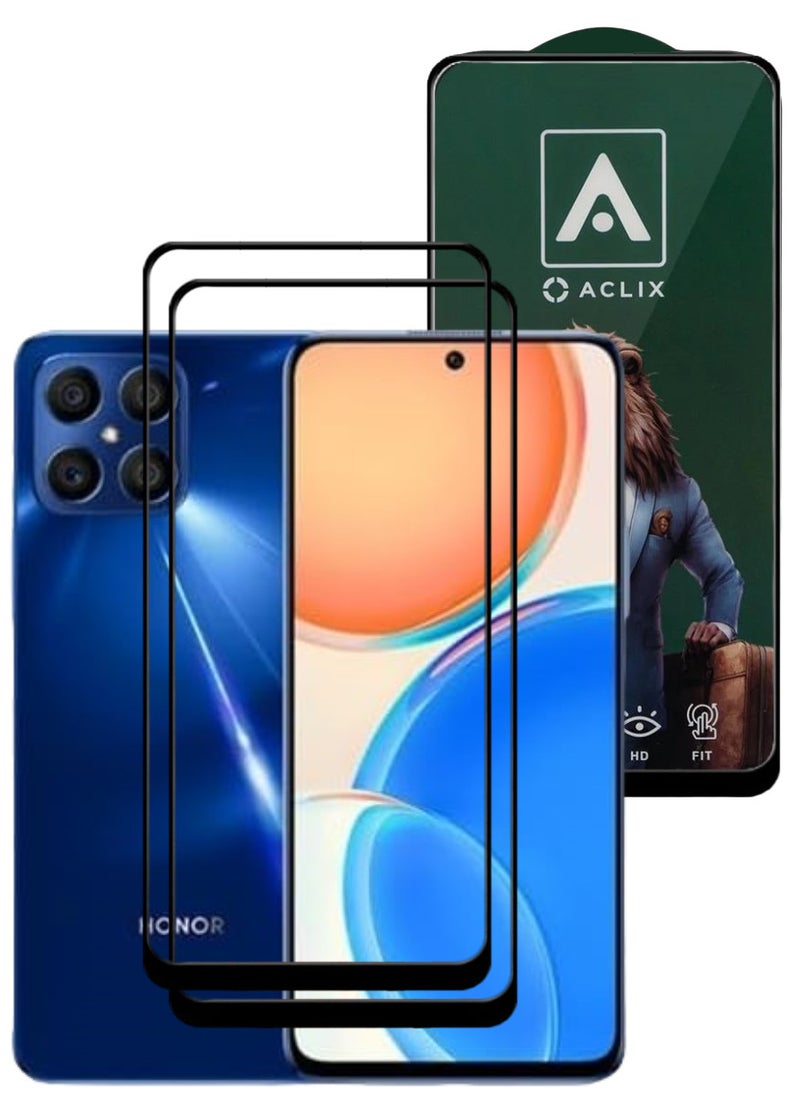 ACLIX 2 Pieces Antistatic ESD Dustproof Premium Quality High Definition Tempered Glass Screen Protector Designed For Honor X8 - Image 1