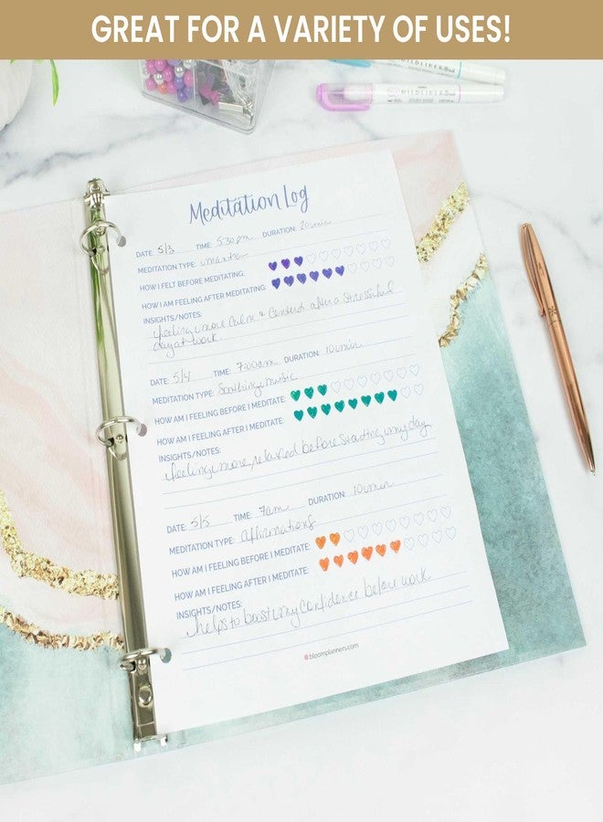 بلوم ديلي بلانرز مُخطط يومي من بلوم، مجلد أنيق بثلاث حلقات (10 بوصات × 11.5 بوصة) - حلقة مقاس 1 بوصة - داي دريم بيليفر - Image 4