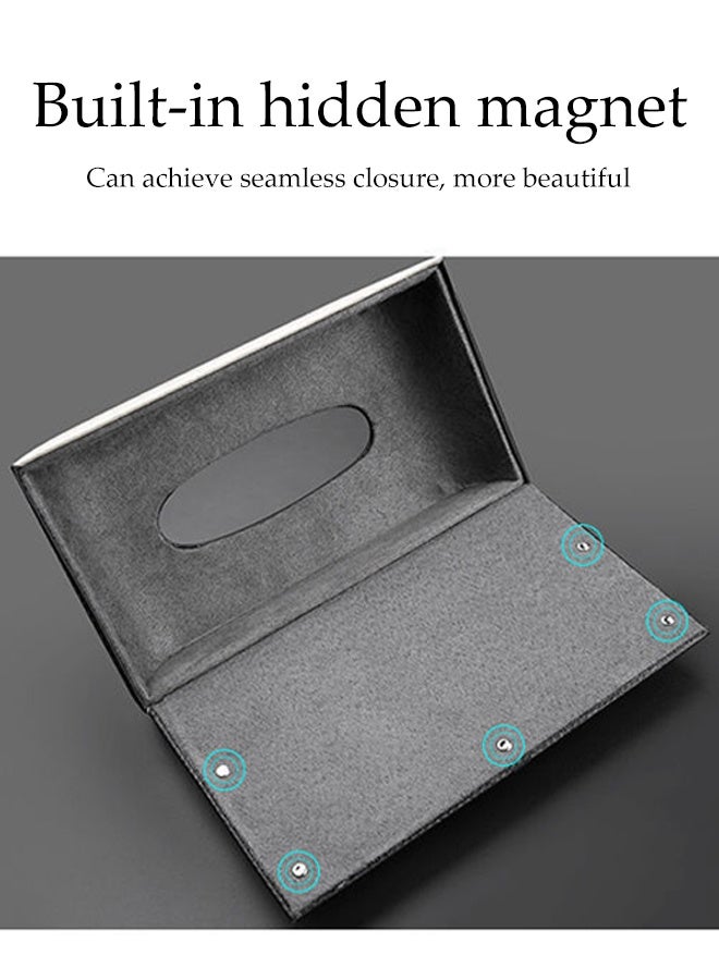 Car Tissue Holder,PU Leather Hanging Tissue Box, Multipurpose Sun Visor Napkin Rack,Tissue Dispenser for Door and Car Back Seat - Image 4