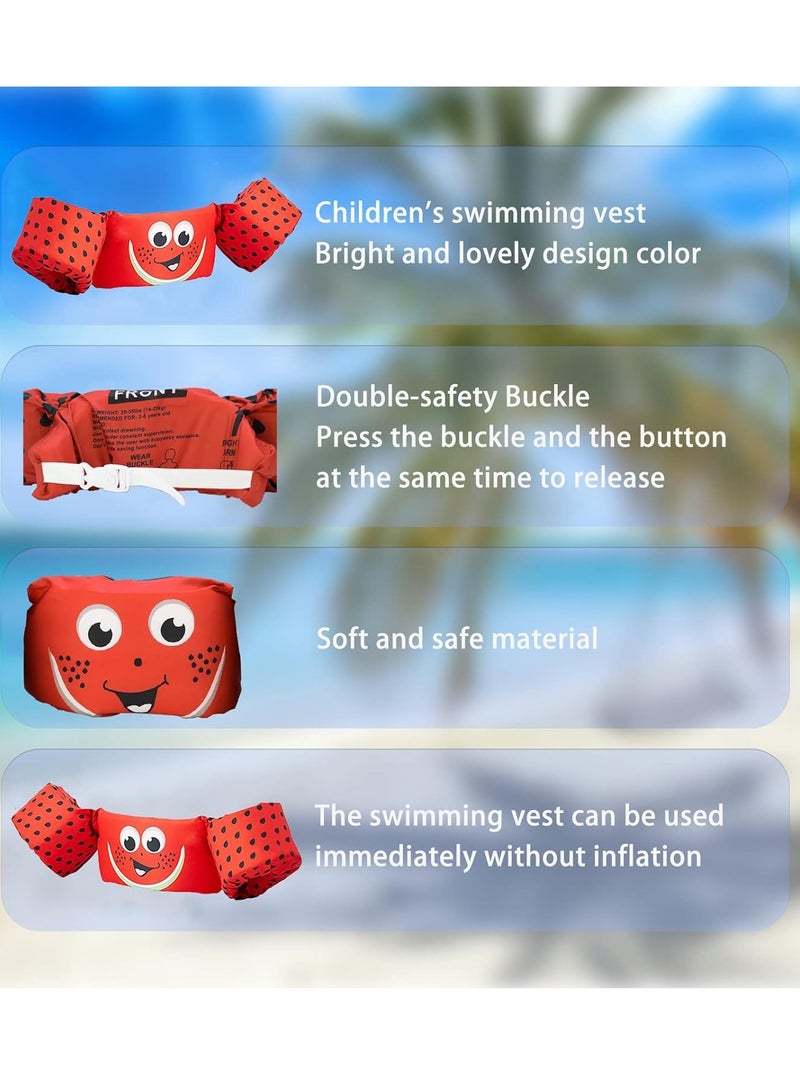 SYOSI Toddler Swim Vest for Kids 1-5 Years Old 30-55 lbs Boy and Girl Learn-to-Swim Adjustable Strap Swimming Jacket Water Wings for with lovely Cartoon Children's Swimming Pool - Image 5