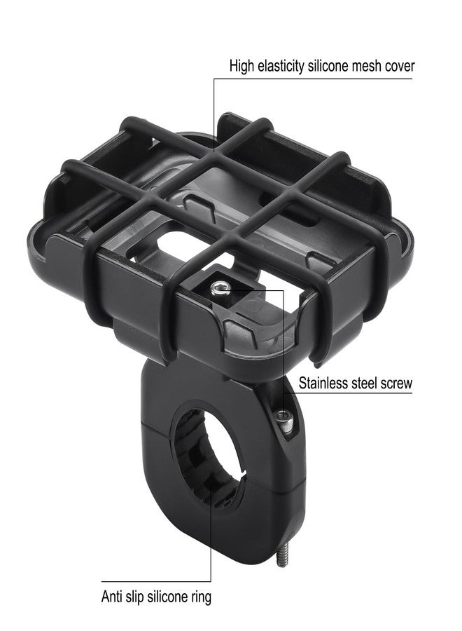 YipuVR Bike Speaker Mount Holder for JBL GO 4/GO 3/GO 2, Handlebar Mounted Universal Bicycle & Motorcycle GO 4/GO 3/GO 2 Speaker Mount Bracket, with Elastic Silicone Grille - Image 3