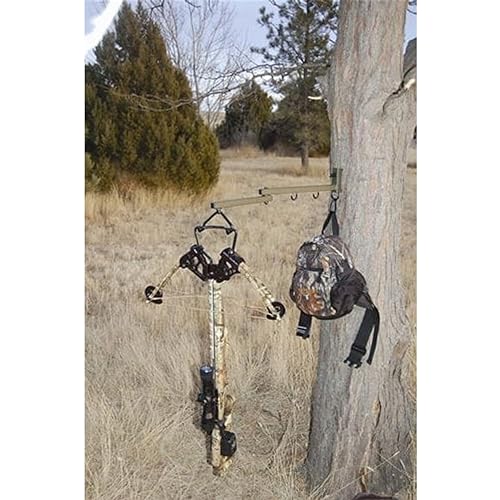 HME Easy-to-Use Durable Adjustable Better Crossbow Hunting Holder w/360-Degrees Rotating Fork, Flared Mounting Bracket - 3/8" Folding Arm Bolt Size - Image 2