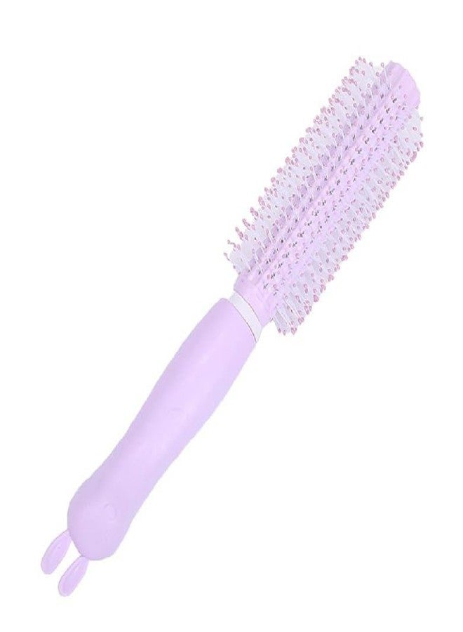 Plenteous Round Detangling Hair Brush | 1pcs Flat Hair Brush Anti Static Non Scratch Long Nylon Bristle Great for Detangling and Smoothing Medium to Long Length Hair (Multicolor) (Round Hair Brush) - Image 2