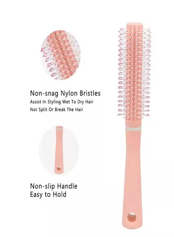 Plenteous Round Detangling Hair Brush | 1pcs Flat Hair Brush Anti Static Non Scratch Long Nylon Bristle Great for Detangling and Smoothing Medium to Long Length Hair (Multicolor) (Round Hair Brush) - Image 5