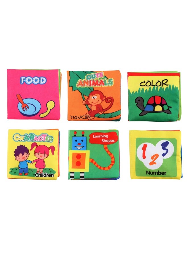 New 6-Piece Washable And Durable Fabric Soft Cloth Book Early Education Development Toy - Image 1
