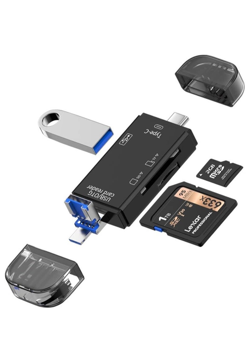 ProOne - ProOne PCO03 6 in 1 USB multifunctional adapter|USB+Type C+Micro+TF Card reader+SD card reader+OTG Adapter|High speed transmission|Compatible with PC|laptop|Smart phone|iiphone 15|15pro|15 promax .ect - Image 1