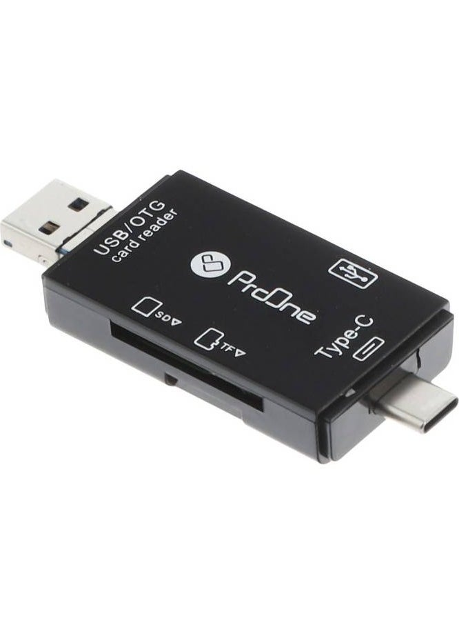 ProOne - ProOne PCO03 6 in 1 USB multifunctional adapter|USB+Type C+Micro+TF Card reader+SD card reader+OTG Adapter|High speed transmission|Compatible with PC|laptop|Smart phone|iiphone 15|15pro|15 promax .ect - Image 1