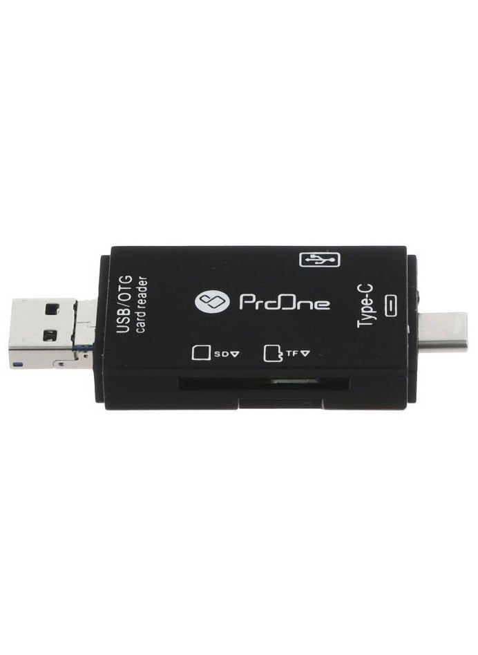 ProOne - ProOne PCO03 6 in 1 USB multifunctional adapter|USB+Type C+Micro+TF Card reader+SD card reader+OTG Adapter|High speed transmission|Compatible with PC|laptop|Smart phone|iiphone 15|15pro|15 promax .ect - Image 1