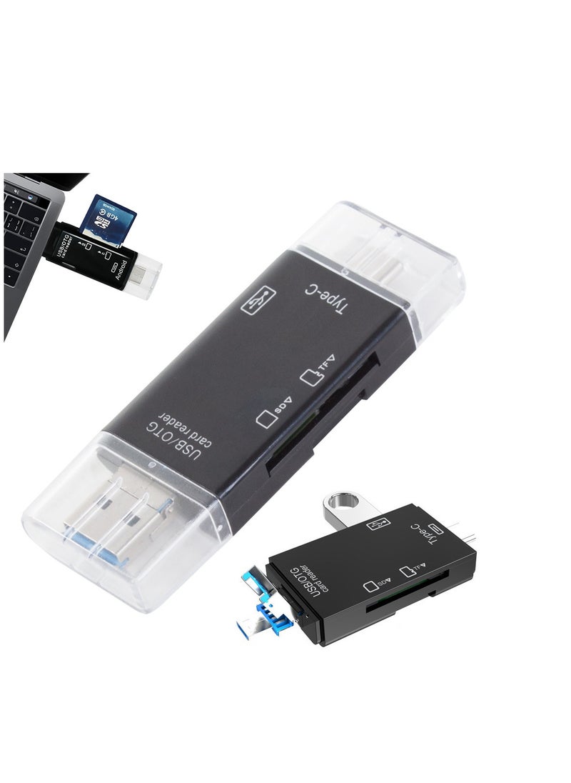 ProOne - ProOne PCO03 6 in 1 USB multifunctional adapter|USB+Type C+Micro+TF Card reader+SD card reader+OTG Adapter|High speed transmission|Compatible with PC|laptop|Smart phone|iiphone 15|15pro|15 promax .ect - Image 1