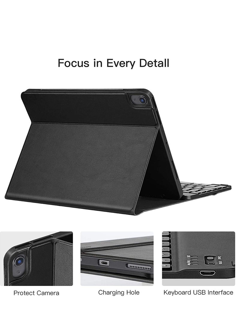 KASTWAVE Protective Case Cover with Detachable Wireless Bluetooth Keyboard and Pencil Holder for iPad Air 4/5 10.9 Inch 2020/2022  - Image 5
