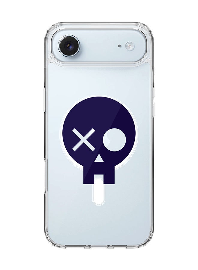 Stylizedd Classic Clear MagSafe Case for iPhone 17 Air , Hybrid Soft Case Flexible Edges Anti Drop TPU PC Gel Thin Transparent Cover [ Designed for iPhone 17 Air ] - Skull Patch