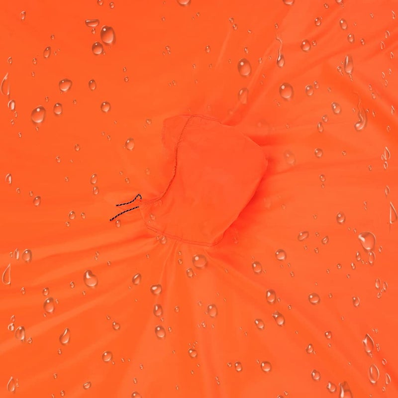 Hooded Rain Poncho with Pocket Waterproof Lightweight Reusable Unisex Raincoat for Hiking Camping Outdoor Work - Image 2