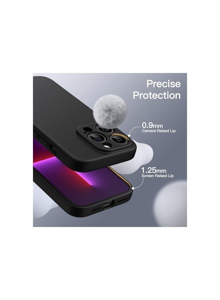 جي تيك حافظة JETech من السيليكون المغناطيسي لهاتف iPhone 13 Pro Max مقاس 6.7 بوصة، متوافقة مع MagSafe، غطاء هاتف مع حماية كاملة لعدسة الكاميرا (أسود) - Image 4