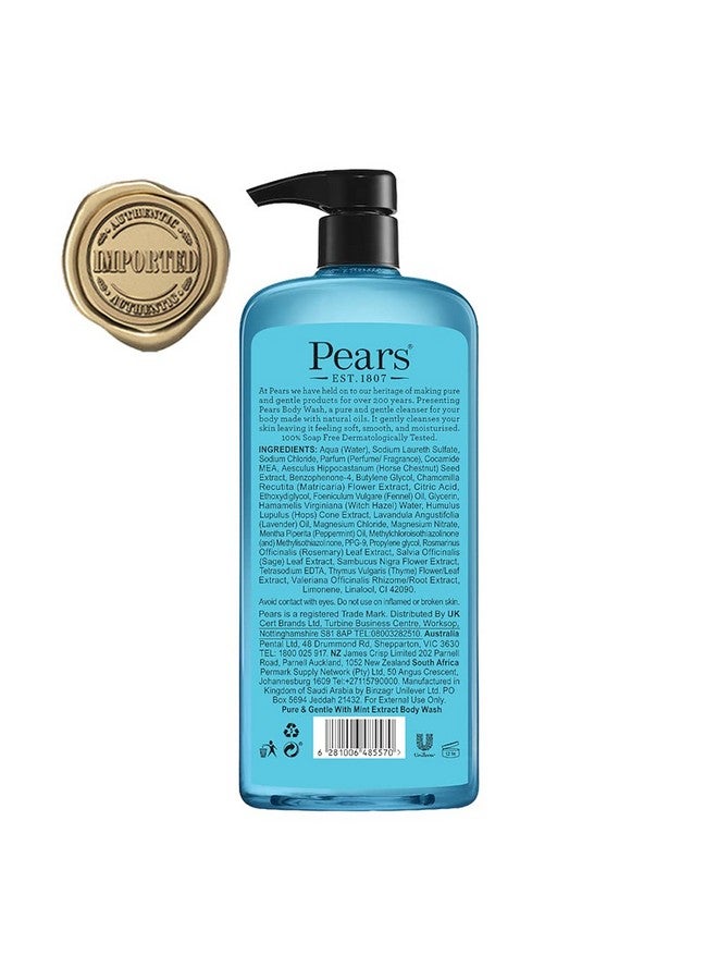 Pears Pure & Gentle Body Wash With Mint Extract, 750 Ml - Image 3