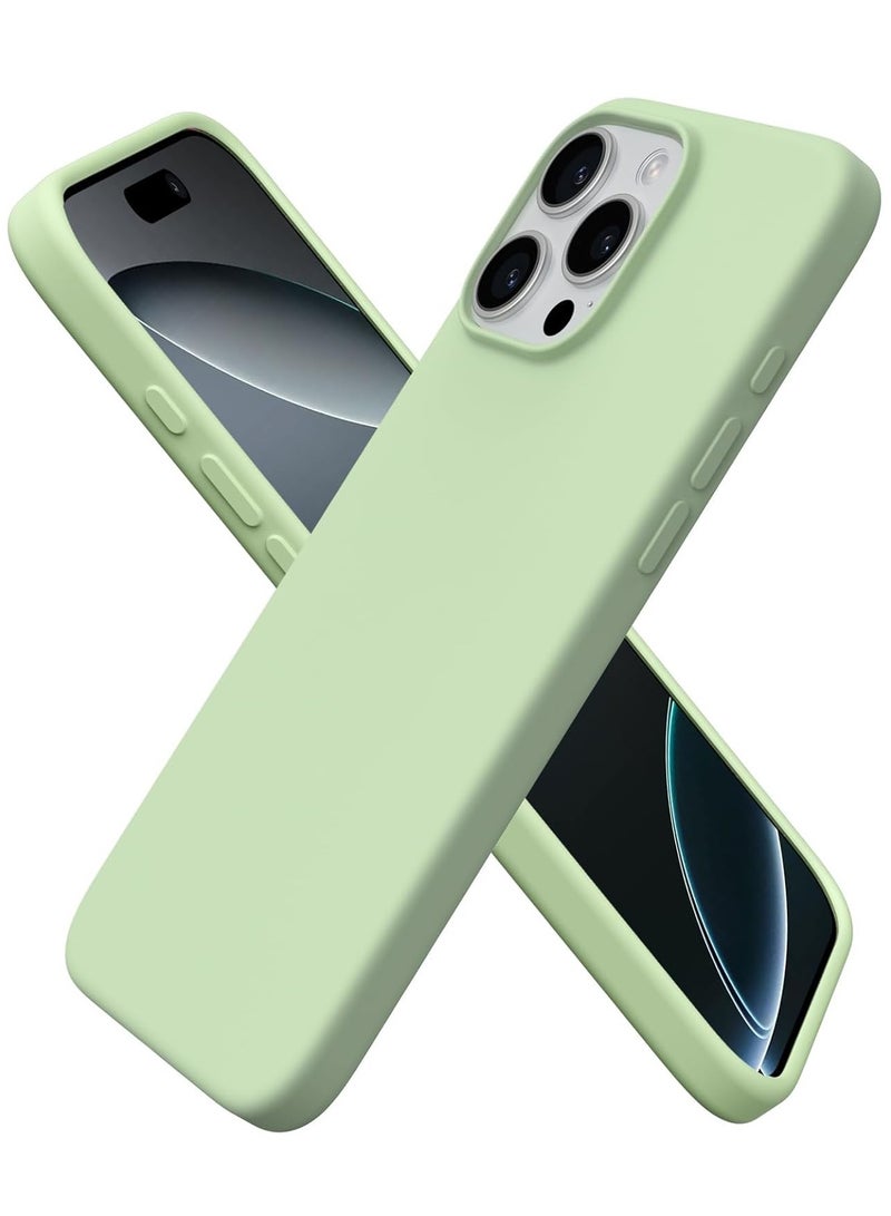 ELTRAZONE Premium Soft Liquid Silicone Case for iPhone 16 Pro – Silky Soft Touch Full-Body Protective Bumper (Pistachio) - Image 1