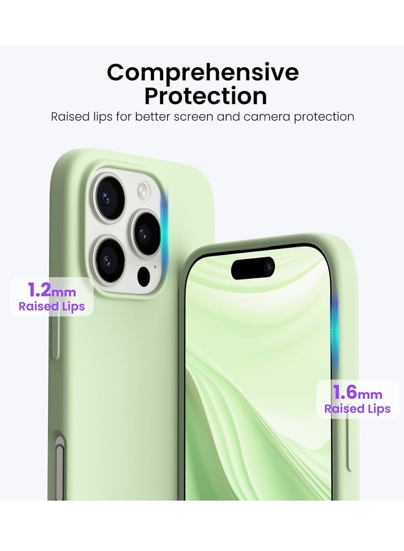 ELTRAZONE Premium Soft Liquid Silicone Case for iPhone 16 Pro – Silky Soft Touch Full-Body Protective Bumper (Pistachio) - Image 4