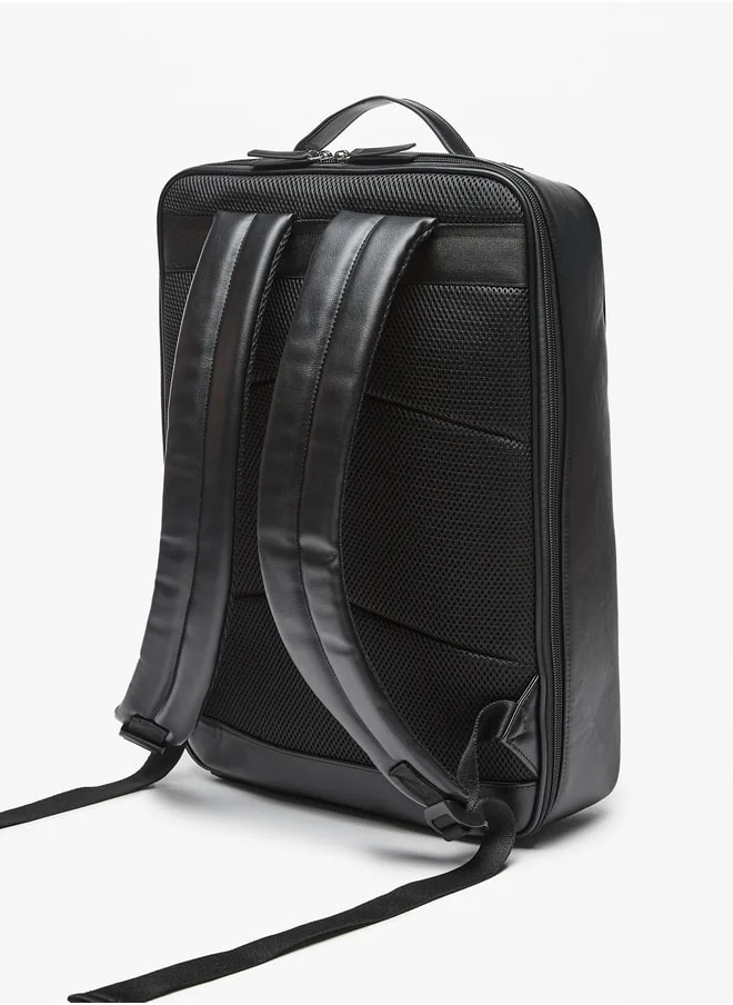 LBL by Shoexpress Solid Backpack with Adjustable Straps and Zip Closure - 12x43x31 cm