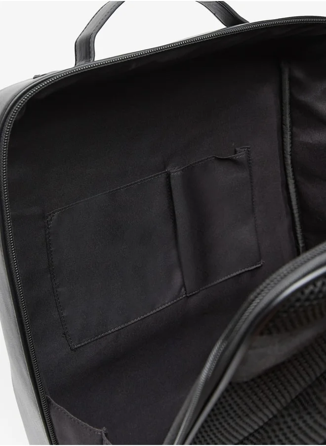 LBL by Shoexpress Solid Backpack with Adjustable Straps and Zip Closure - 12x43x31 cm