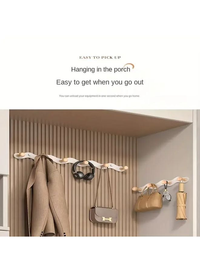 ستة خطاطيف مثبتة على الحائط لتعليق الملابس في منطقة المدخل - Image 2