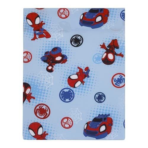 NoJo Marvel Spiderman Spidey and his Amazing Friends Spidey Time Red, Blue, and Grey 4 Piece Toddler Bed Set - Comforter, Fitted Bottom Sheet, Flat Top Sheet, and Reversible Pillowcase - Image 4