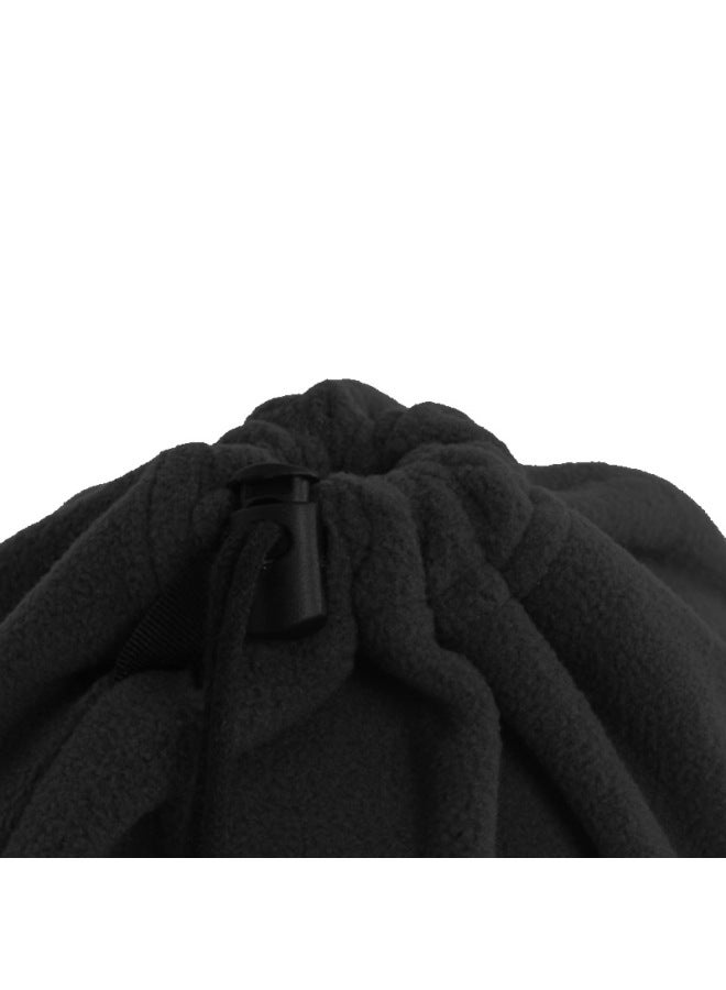JAJALIN Su Zi Series Neck Warmer Set Winter Unisex Cycling Face Mask Windproof Warm Hat Face Neck Scarf Head Cover Black - Image 5